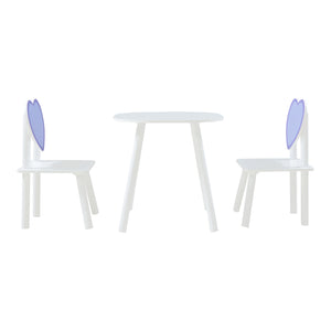 Siljan siddegruppe til børn med hjertedesign hvid/lilla [en.casa].