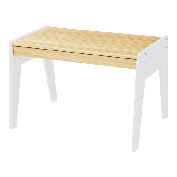 Børneskrivebord med stol Skinnskatteberg træ/hvid [en.casa].