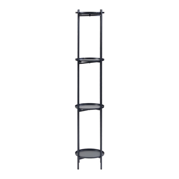 Planteholder Tuusula 3 stk. sæt Metal Sort [en.casa]