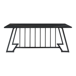 Sofabord Nospoo 120x60x46 cm marmorlook, sort [en.casa]