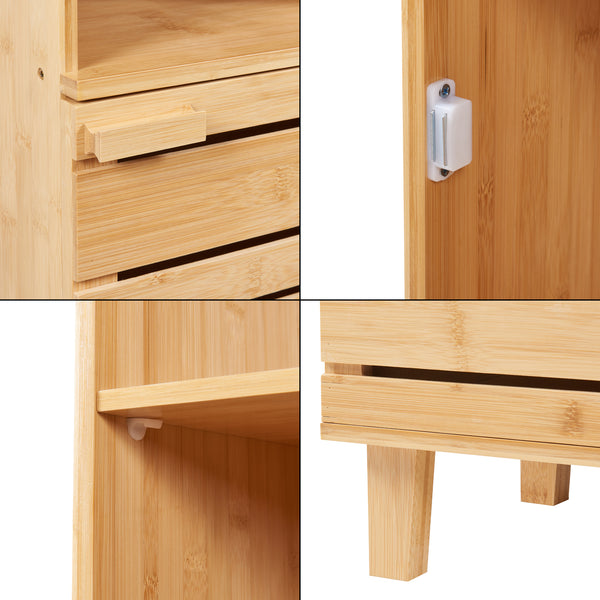 Høj enhed Epind 180x33x30 cm bambus [en.casa]