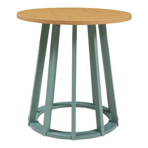 Lensuu sidebord 48xØ48 cm pastelgrøn/eg [en.casa]