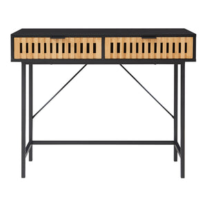 Konsolbord Luniehti 100x40x75 cm sort/natur [en.casa]