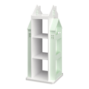 Roterende børnehylde Vipsali 108x40x40 cm mintgrøn/hvid [en.casa]