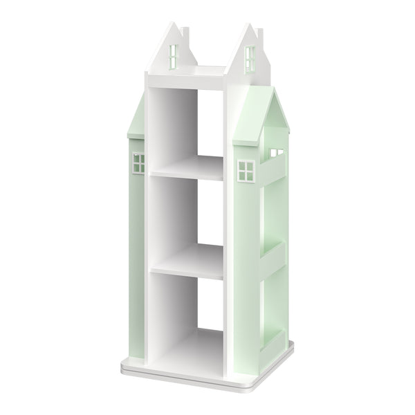 Roterende børnehylde Vipsali 108x40x40 cm mintgrøn/hvid [en.casa]