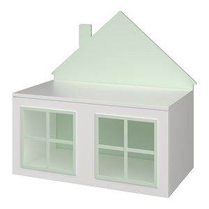 Legetøjskasse Vipsali 56x60x33 cm mintgrøn/hvid [en.casa]