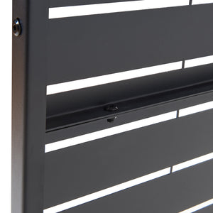 Indendørs skillevæg Trolu stål 200x100x50 cm sort [casa.pro]