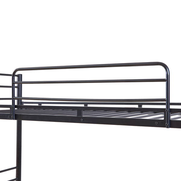 Metal køjeseng Bevapis 90x200 cm sort [en.casa]