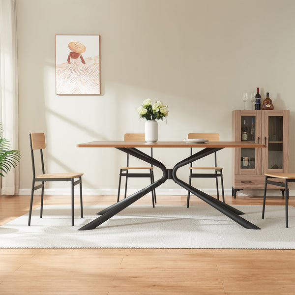 Havosanlurg stålbordstel 160x70x72 cm sort [en.casa]