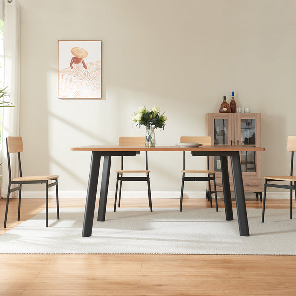 Hostang bordben sæt med 4 stk. 50x8x71 cm sort [en.casa]