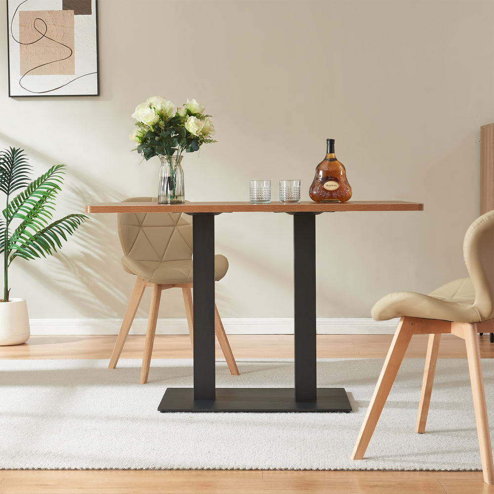 Bordstel Vadejord stål 70x40x73 cm sort [en.casa]