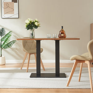 Bordstel Vadejord stål 70x40x73 cm sort [en.casa]