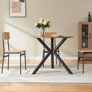 Viserinna stålbordstel 94,5x94,5x73 cm sort [en.casa]