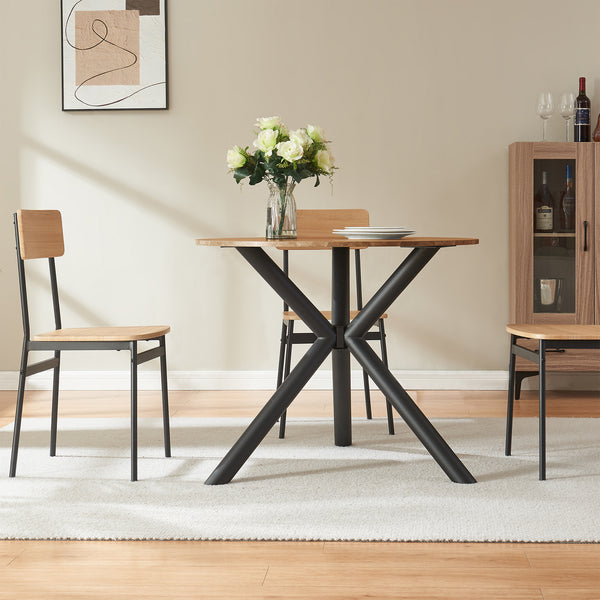 Viserinna stålbordstel 94,5x94,5x73 cm sort [en.casa]