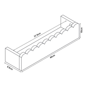 Væghylde til børn sæt med 2 Vestnes 40x10x10 cm Candyfloss [en.casa]