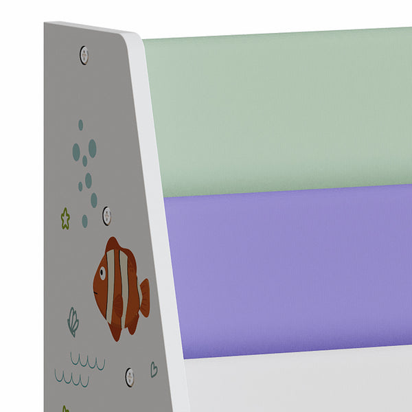 Børnehylde Hornnes 60x62x28 cm Aqua Dream motiv [en.casa]