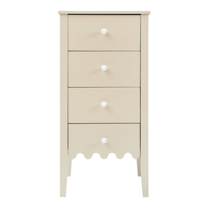 Luspoo kommode med 4 skuffer 82x40x40 cm cremehvid [en.casa]