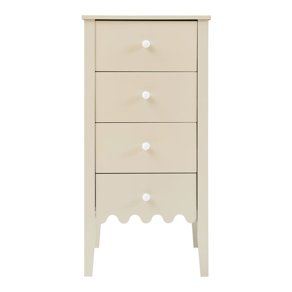 Luspoo kommode med 4 skuffer 82x40x40 cm cremehvid [en.casa]