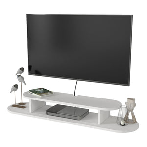 Hængende tv-hylde Targema 120x30x16 cm Hvid [en.casa]