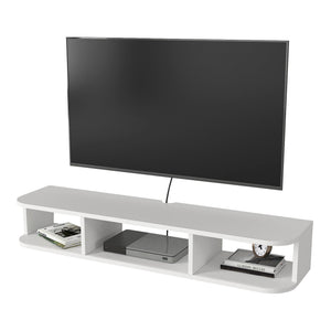Hængende tv-lowboard Oundsvas 120x30x19 cm Hvid [en.casa]