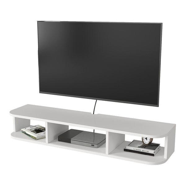 Hængende tv-lowboard Oundsvas 120x30x19 cm Hvid [en.casa]