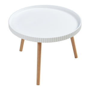 Sofabord Bongard Ø60x45 cm hvid [en.casa]