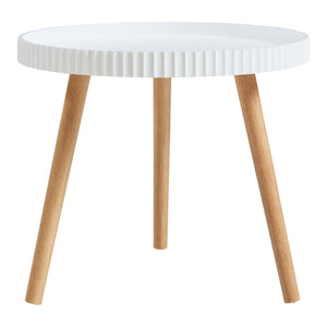 Sidebord Bongard Ø50x45 cm hvid [en.casa]