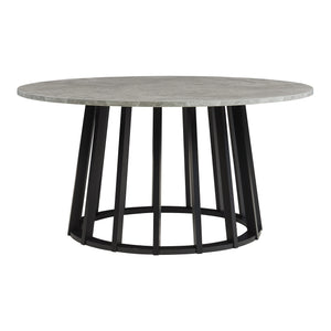 Buzzard sofabord Ø90x45 cm sort/beton-look [en.casa]
