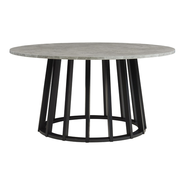 Buzzard sofabord Ø90x45 cm sort/beton-look [en.casa]