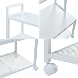 Rulbart printerbord Svanaldsvipp 100x55x38 cm Hvid [en.casa]