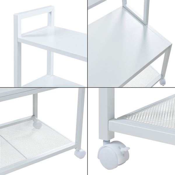 Rulbart printerbord Svanaldsvipp 100x55x38 cm Hvid [en.casa]