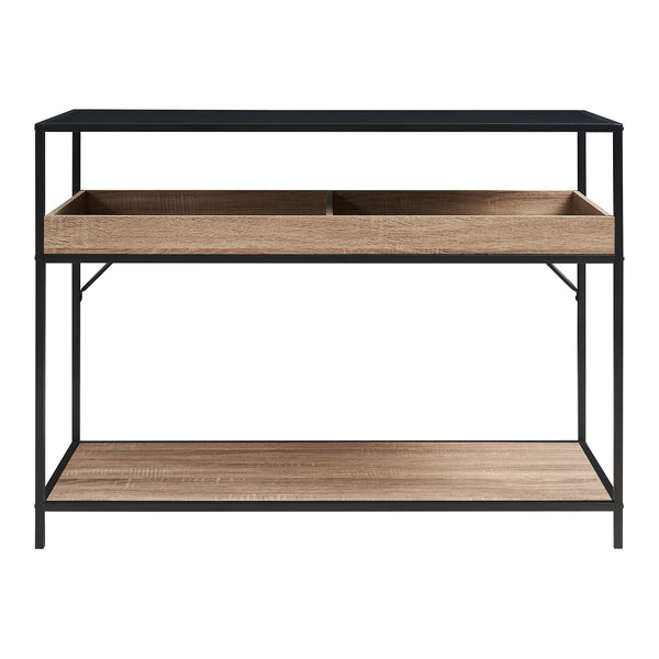 Konsolbord Belana 110x40x80 cm sort/eg-look [en.casa]