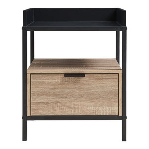 Sengebord Belana 51x40x35 cm sort/eg-look [en.casa]