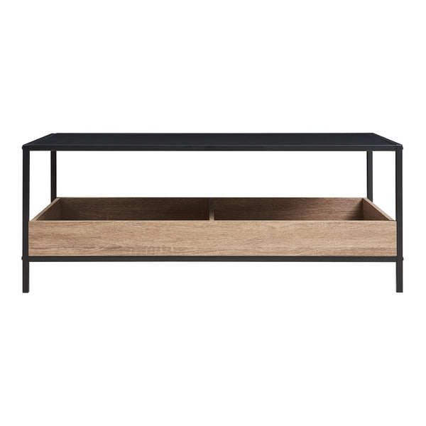 Sofabord Belana 100x48x39 cm sort/eg-look [en.casa]