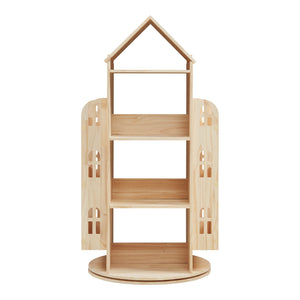 Roterende børnehylde Sanköre 122x64x43 cm fyrretræ natur [en.casa]