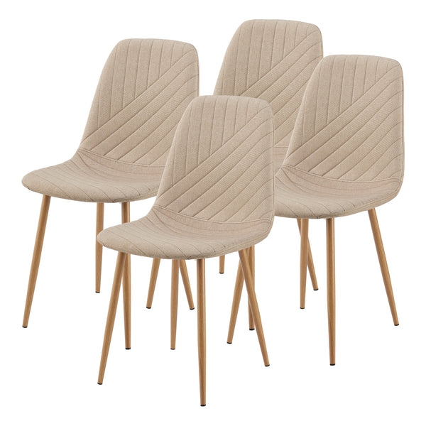 Spisebordssæt Lindesberg 5-pcs. rund bordplade grå/lysebrun [en.casa]
