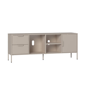 TV-skab Kliri Stål 150x35x58 cm Kamel farve [en.casa]