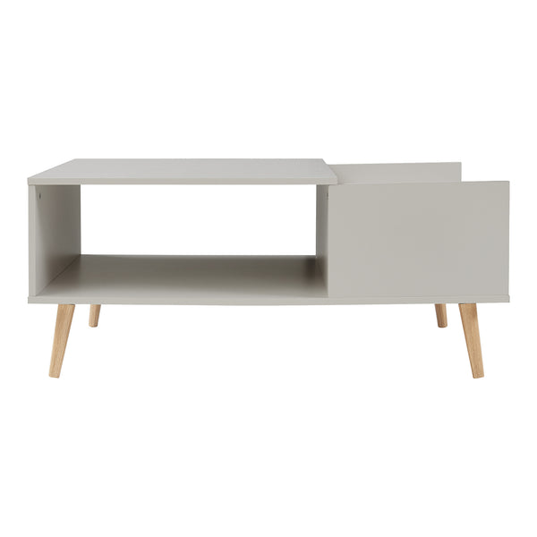 Sofabord Hallevil med skuffe 106x59x44 cm lysegrå [en.casa]