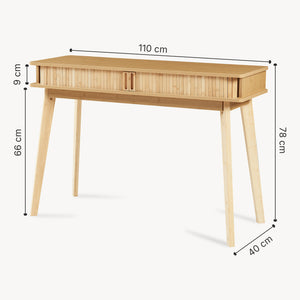 Konsolbord Tysvær 110x40x78 cm Bambus [en.casa]