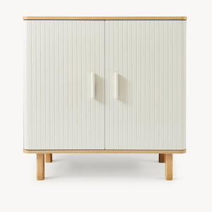 Ferrersp skænk med 2 låger 80x80x40 cm egetræslook/sandfarver [en.casa]