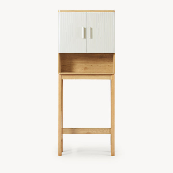 Toiletskab Ferrersp 160x63x20 cm egetræslook/sandfarver [en.casa]