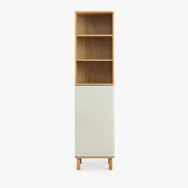 Højskab Ferrersp 160x42x35 cm egetræslook/sandfarver [en.casa]