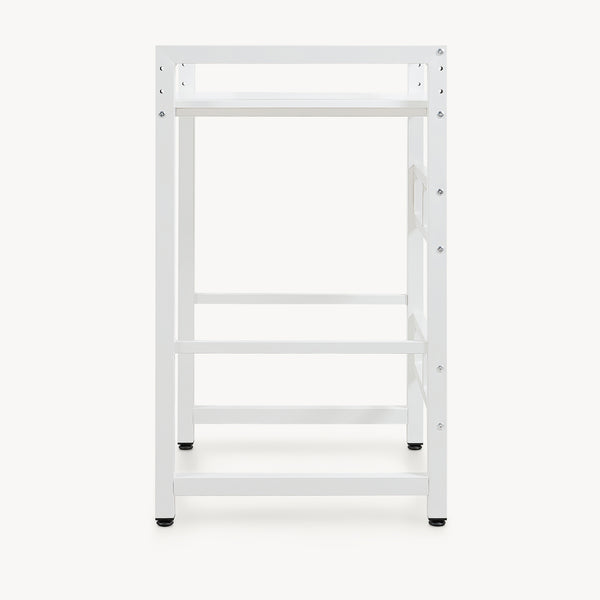 Vaskemaskinehylde høj 105x73x63 cm hvid [en.casa]