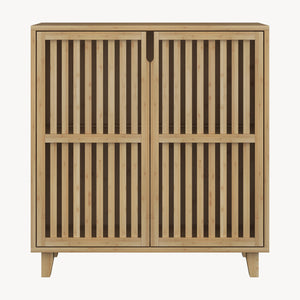 Sirgerg sideskab 77x72x33 cm naturlig bambus [en.casa]