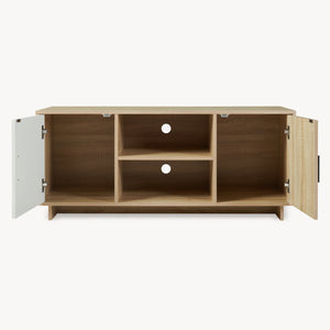 Tv-skab Kenta 120x39x52 cm Sonoma-eg-look/hvid [en.casa]