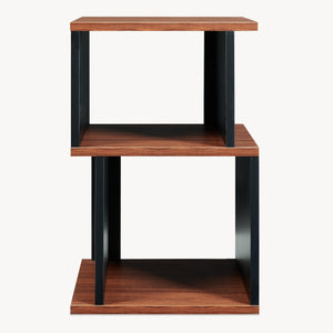 Sidebord Trond 50x33x29 cm Sort/Valnøddetræ-look [en.casa]