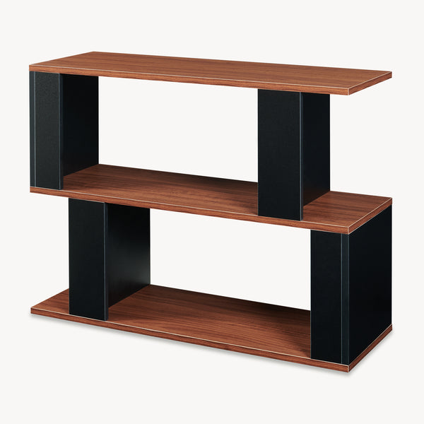 Sidebord Trond 80x29x60 cm Sort/Valnøddetrælook [en.casa]