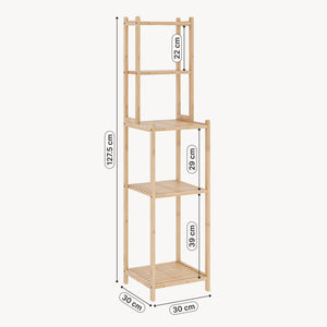 Badreol Anun 128x30x30 cm Bambus Natur [en.casa]