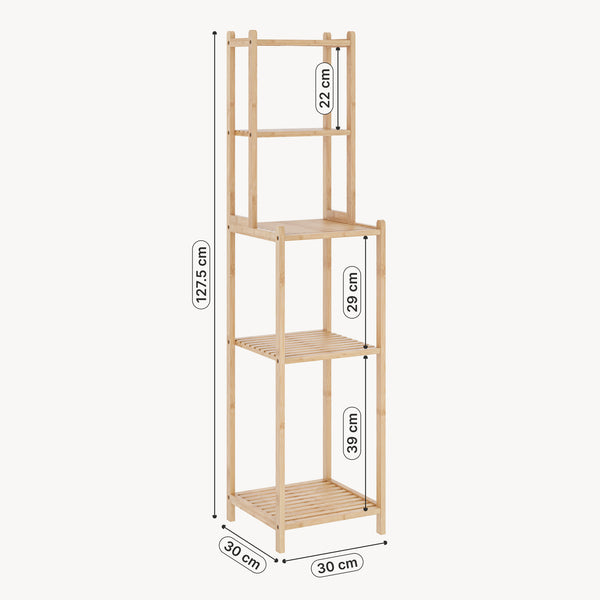 Badreol Anun 128x30x30 cm Bambus Natur [en.casa]