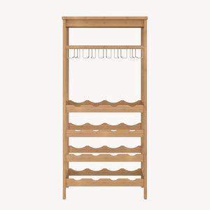 Vinreol Fillby 100x47x29 cm Bambus Natur [en.casa]